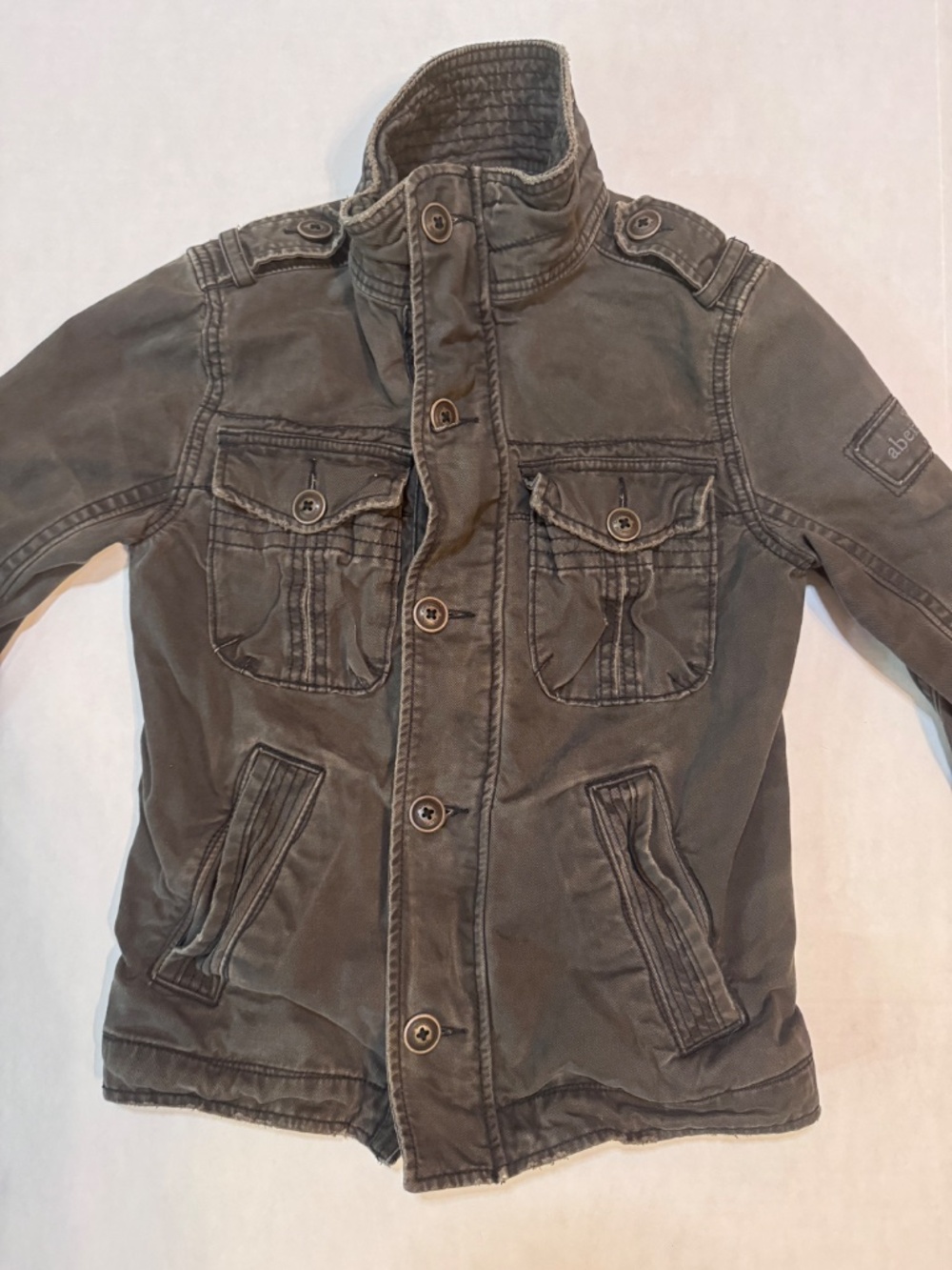 Abercrombie And Fitch Women's Medium Utility Military Jacket Brown Many Pockets - Picture 4 of 11